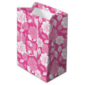 ROOS MOTIEF (ROZE) MEDIUM CADEAUZAKJE (Achterkant Gekanteld)