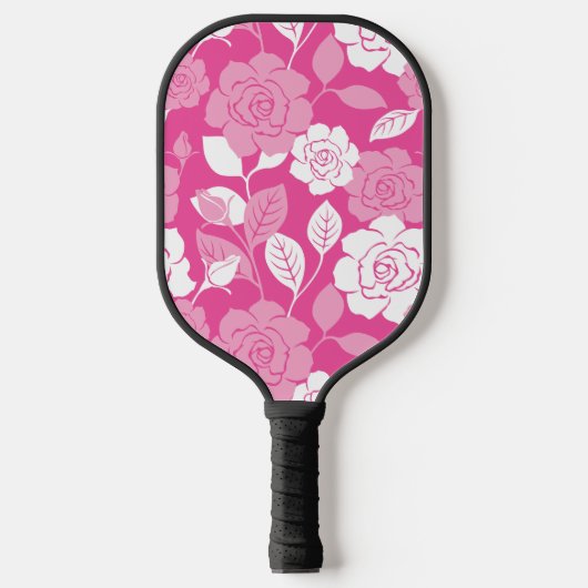 ROOS MOTIEF (ROZE) PICKLEBALL PADDLE (Voorkant)