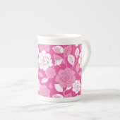 ROOS MOTIEF (ROZE) PORSELEIN KOP (Voorkant rechts)