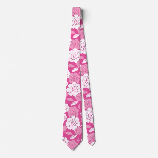 ROOS MOTIEF (ROZE) STROPDAS (Voorkant)