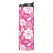 ROOS MOTIEF (ROZE) THERMOSBEKER (Gedraaid links)