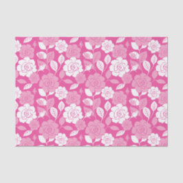 ROOS MOTIEF (ROZE) TISSUEPAPIER