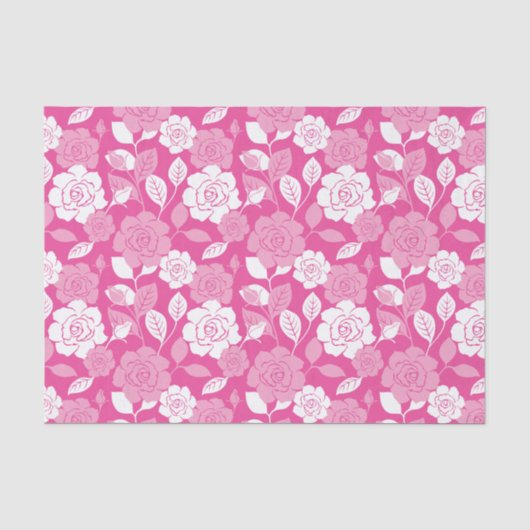 ROOS MOTIEF (ROZE) TISSUEPAPIER (Voorkant)
