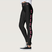 Roos Motief Zwart Leggings (Links)
