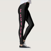 Roos Motief Zwart Leggings (Rechts)