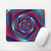 Roos Mousepad, roodroos en blauwroos Muismat (Met muis)
