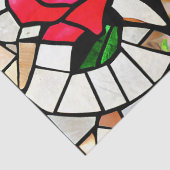 Roos Mozaïek Glas in lood ontkoppeling Tissuepapier (Detail)