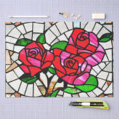 Roos Mozaïek Glas in lood ontkoppeling Tissuepapier (Craft)