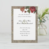  Roos Music Wedding Invitation Kaart (Staand voorkant)