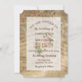 Roos Musical Notes Wedding Kaart (Voorkant)