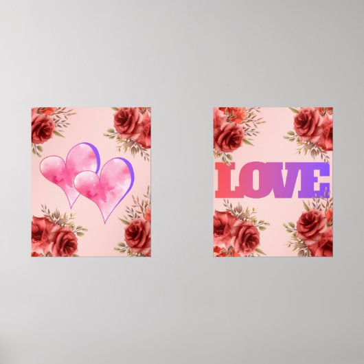 Roos Muurkunst Sets (Voorkant)