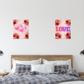 Roos Muurkunst Sets (Slaapkamer)