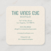 Roos Mystieke Oogwijnstokken Magische Orde Dank u Vierkante Visitekaartje (Achterkant)