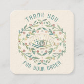 Roos Mystieke Oogwijnstokken Magische Orde Dank u Vierkante Visitekaartje (Voorkant)
