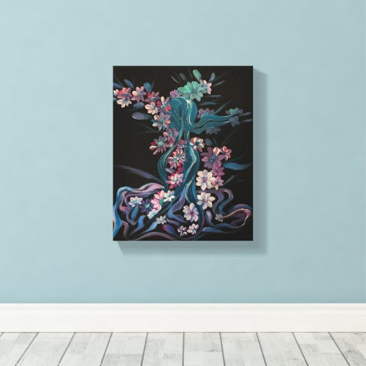 Roos n Bloom - Om Canvas Schilderij (Insitu (Houten vloer))