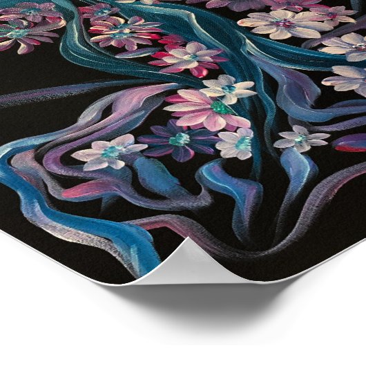 Roos n Bloom - Om Canvas Schilderij Poster (Hoek)