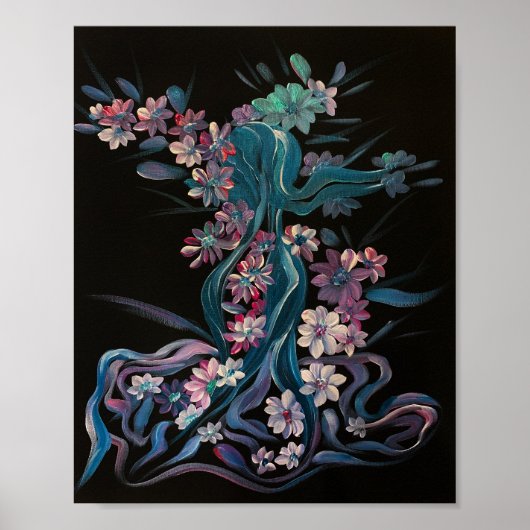Roos n Bloom - Om Canvas Schilderij Poster (Voorkant)