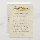 Roos n vogeltjes, bruiloft uitnodiging (Voorkant / Achterkant)