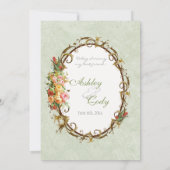  Roos n vogeltjes, bruiloft uitnodiging (Achterkant)