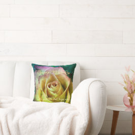 Roos  naam en bericht Sierkussen