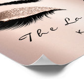 Roos naam Makeup Artist Beauty Studio Lashes Poster (Hoek)