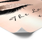 Roos naam Makeup Beauty Studio Lashes Salon Poster (Hoek)
