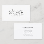 ROOS Naam Pilates Instructor Visitekaartje (Voorkant / Achterkant)