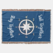 Roos Nautical Compass Custom Deken (Voorkant)