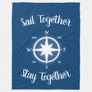Roos Nautical Compass Custom Fleece Deken