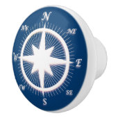 Roos Nautical Compass Custom Keramische Knop (Rechts)