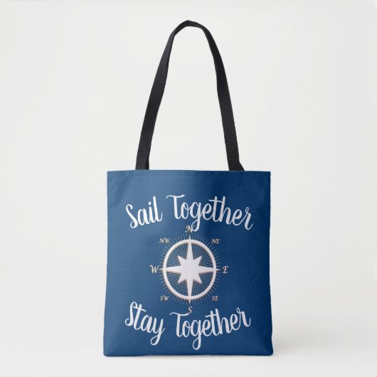Roos Nautical Compass Custom Tote Bag (Voorkant)