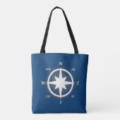 Roos Nautical Compass Custom Tote Bag (Achterkant)