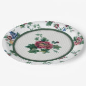 Roos nep-kruissteek papieren bord (Gekanteld)