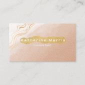 Roos Neutrale Tone Minimalist QR Code Professional Visitekaartje (Voorkant)