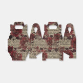  Roos Newsprint Typografie Bedankdoosjes (Uitgevouwen)