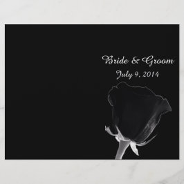 Roos Noire Folded Wedding Program