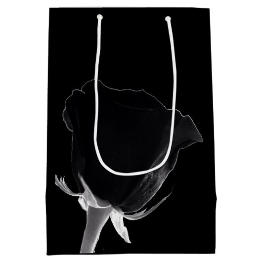 Roos Noire Medium Cadeauzakje (Achterkant)