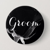 Roos Noire Ronde Button 7,6 Cm (Voorkant)