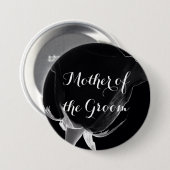 Roos Noire Ronde Button 7,6 Cm (Voorkant /achterkant)