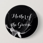 Roos Noire Ronde Button 7,6 Cm (Voorkant)