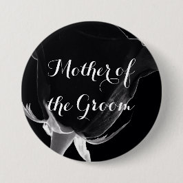 Roos Noire Ronde Button 7,6 Cm