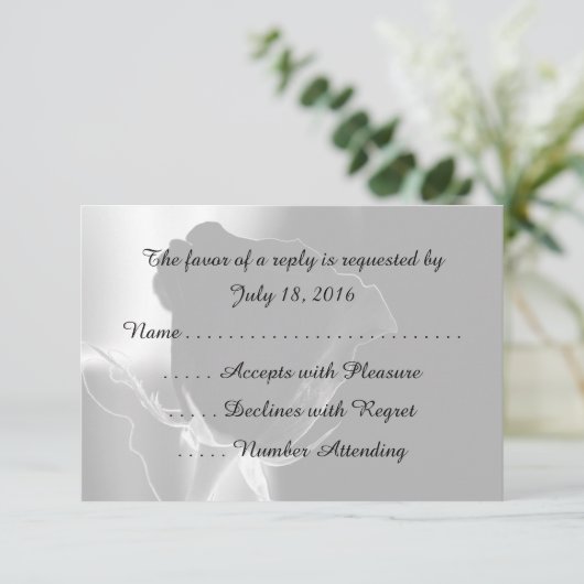 Roos Noire RSVP-kaarten RSVP Kaartje (Staand voorkant)