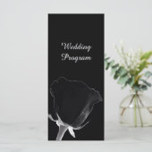 Roos Noire Trouwprogramma Kaart (Staand voorkant)