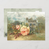Roos nostalgie briefkaart (Voorkant / Achterkant)