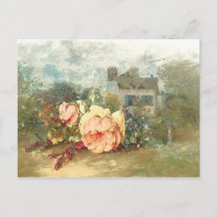 Roos nostalgie briefkaart