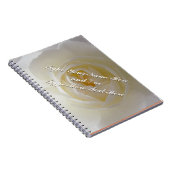 Roos Notitieboek Personaliseer Romantic White Rose (Rechterzijde)