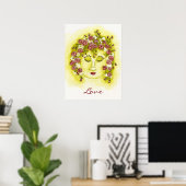Roos Nymph Poster - Gezegde aanpassen (Thuiskantoor)
