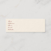 Roos Nymph Skinny-profielkaart Mini Visitekaartje (Achterkant)