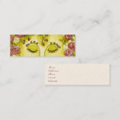 Roos Nymph Skinny-profielkaart Mini Visitekaartje (Voorkant / Achterkant)