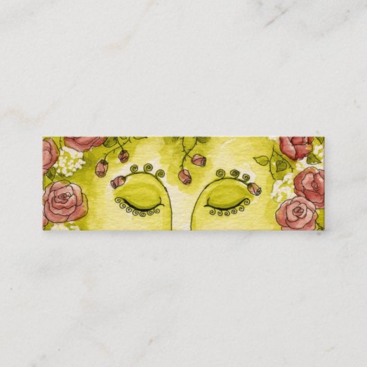 Roos Nymph Skinny-profielkaart Mini Visitekaartje (Voorkant)